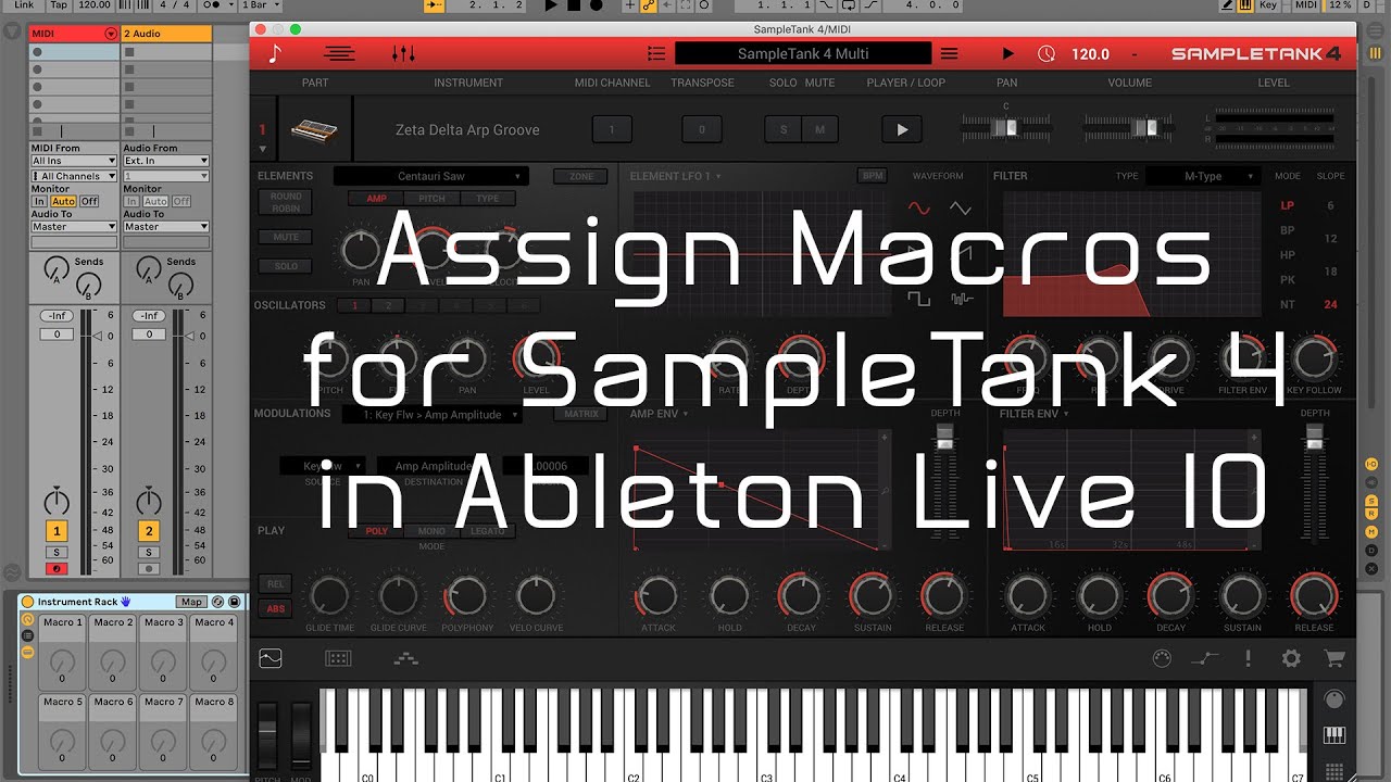 Assign Macro Control to SampleTank 4 in Ableton Live on Mac OSX