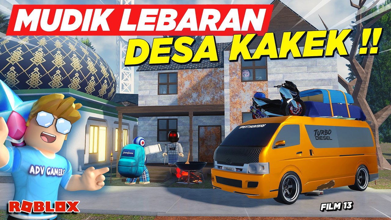 MUDIK LEBARAN KE RUMAH KAKEK NAIK MOTOR TERSESAT DI DESA MISTERIUS !! RDID ROLEPLAY FILM - Roblox