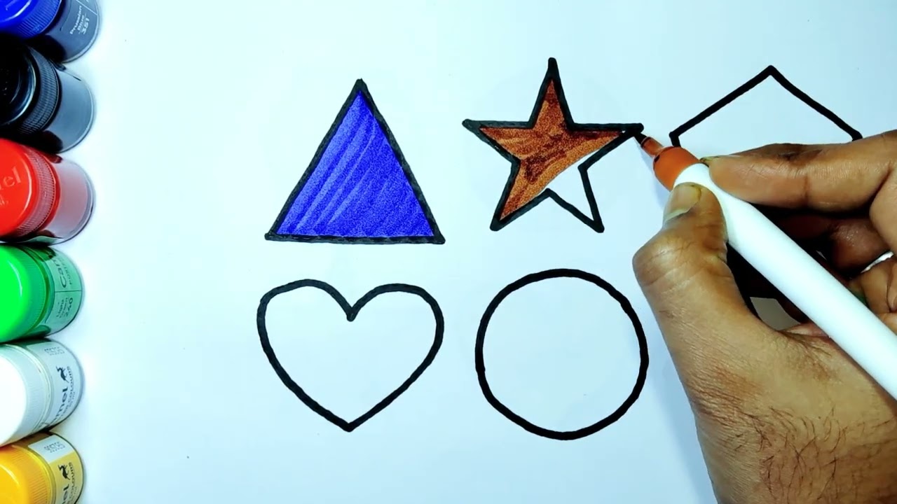 Learn Shapes, Colors for Kids & Toddlers 2d shapes colors for toddlers, triangle star hexagon