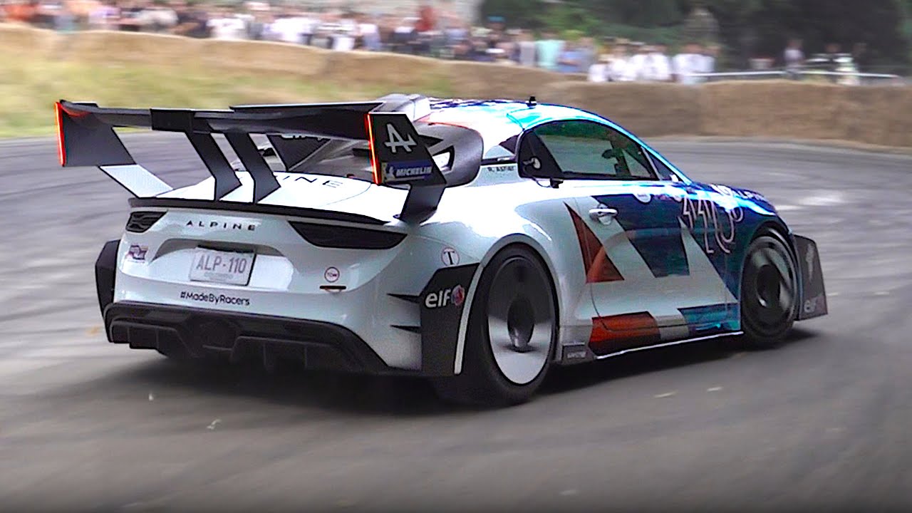 Безумный горный монстр Alpine A110 «EVO» Pikes Peak MONSTER встречает трассу Goodwood Hill Climb!