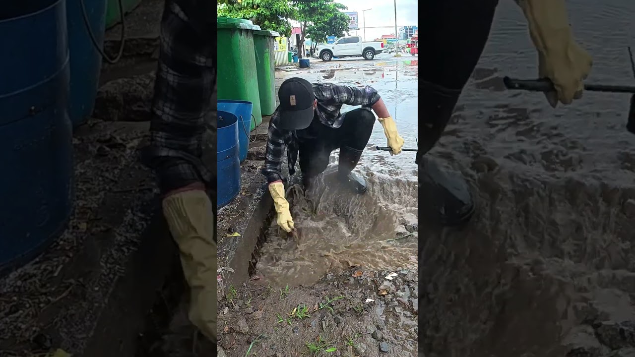 Clean drains help protect our streets from flooding #CleaningCulvert #KeepItClean #floodprevention