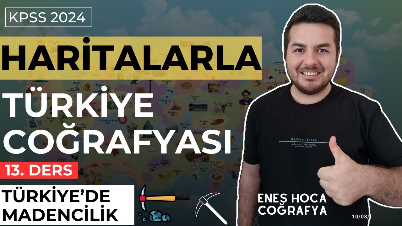 Haritalarla Türkiye Coğrafyası I Türkiye'de Madencilik I Enes Hoca #kpsscoğrafya