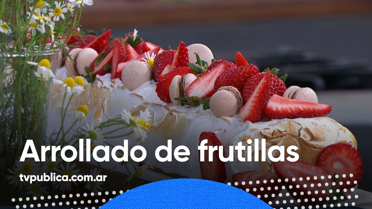 Arrollado de frutillas, un postre exquisito - Cocineras y Cocineros Argentinos
