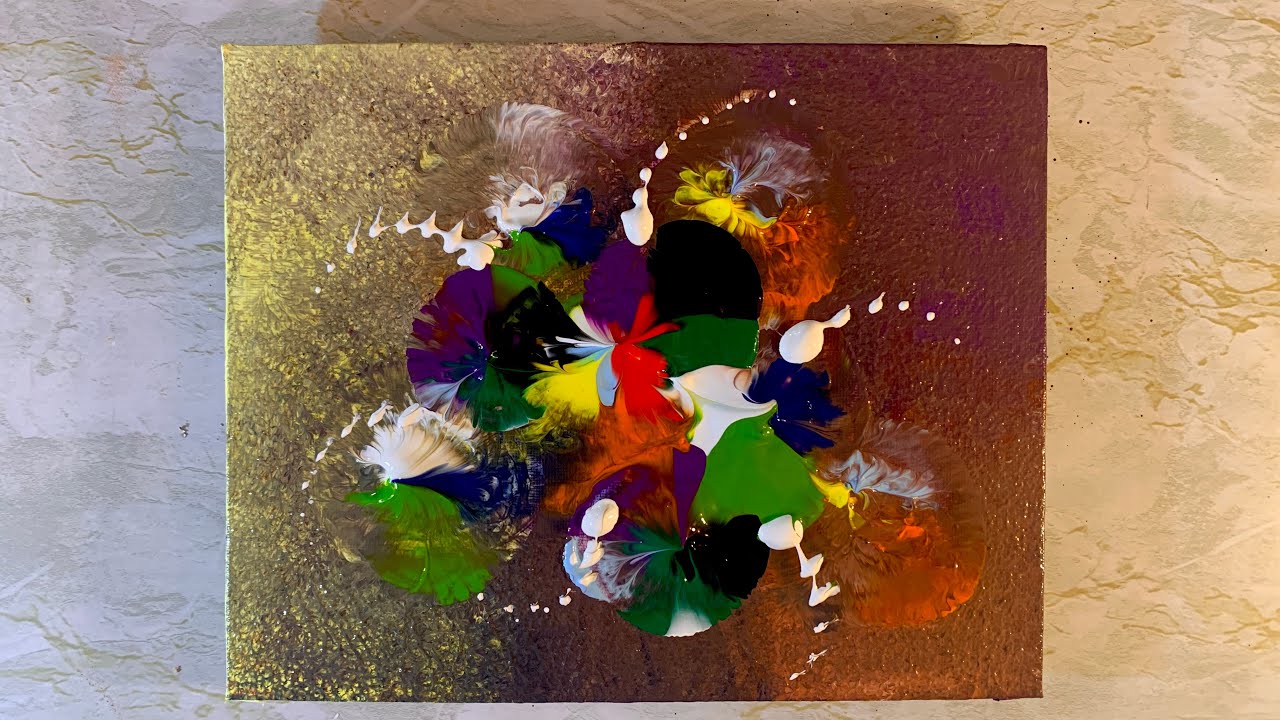 Colorful Floral Abstract Painting | Painting Techniques | Super Easy With Acrylics | Time Lapse