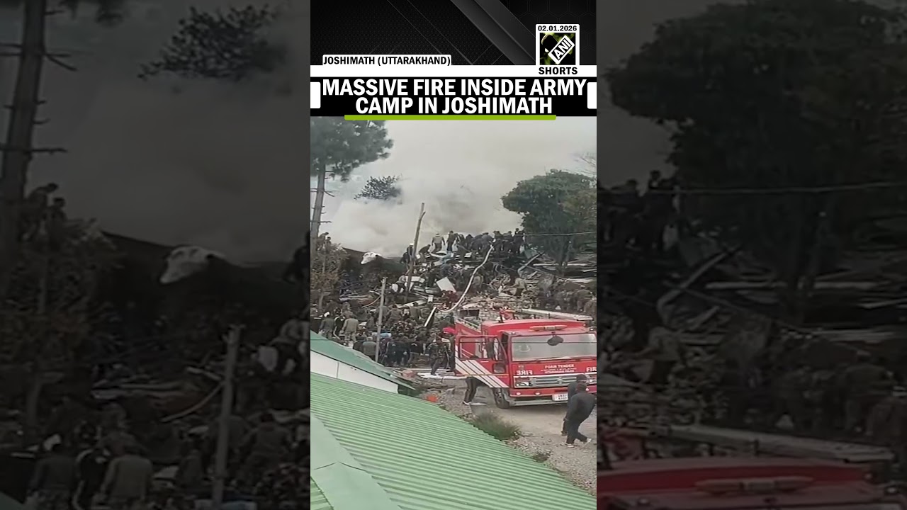 Massive fire broke out in a store located inside an Army camp in Joshimath