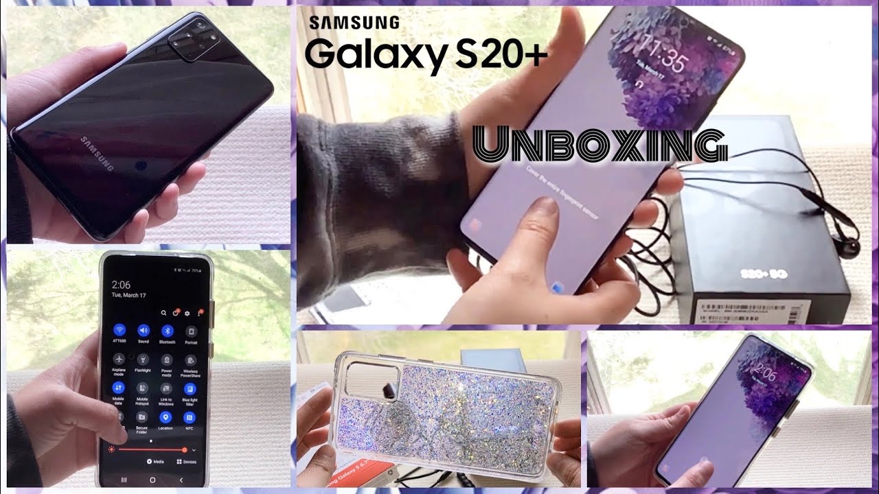 Samsung Galaxy S20 Plus 5G Cosmic Black Unboxing + Accessories