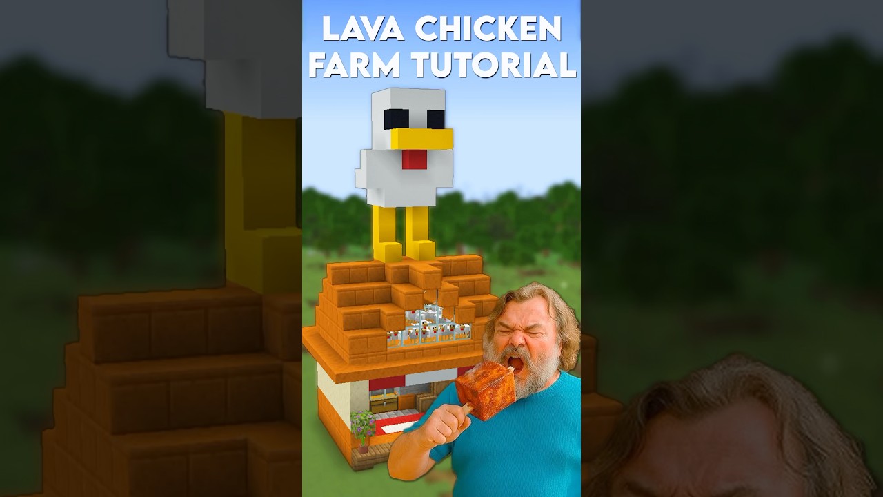 Minecraft: Лавовая ферма кур Стива (Туториал) | #Shorts