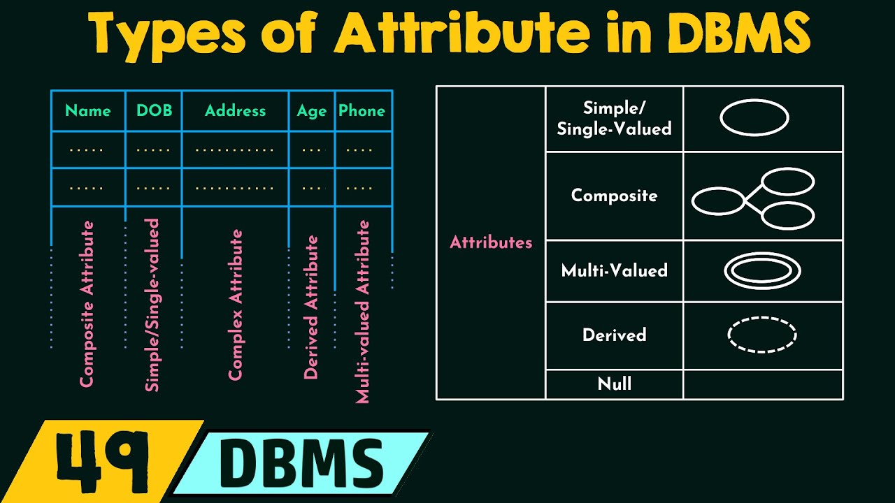 Types of Attribute in DBMS