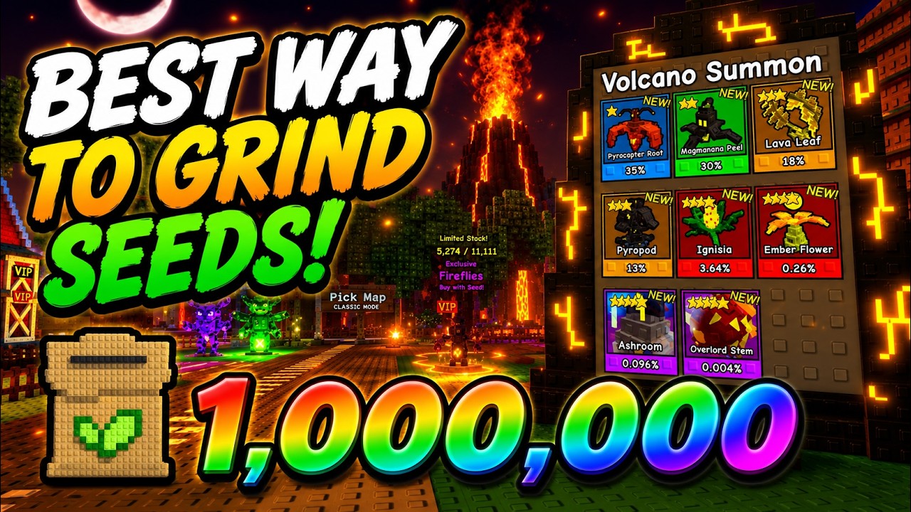 Лучший способ измельчить семена в игре Garden Tower Defense!