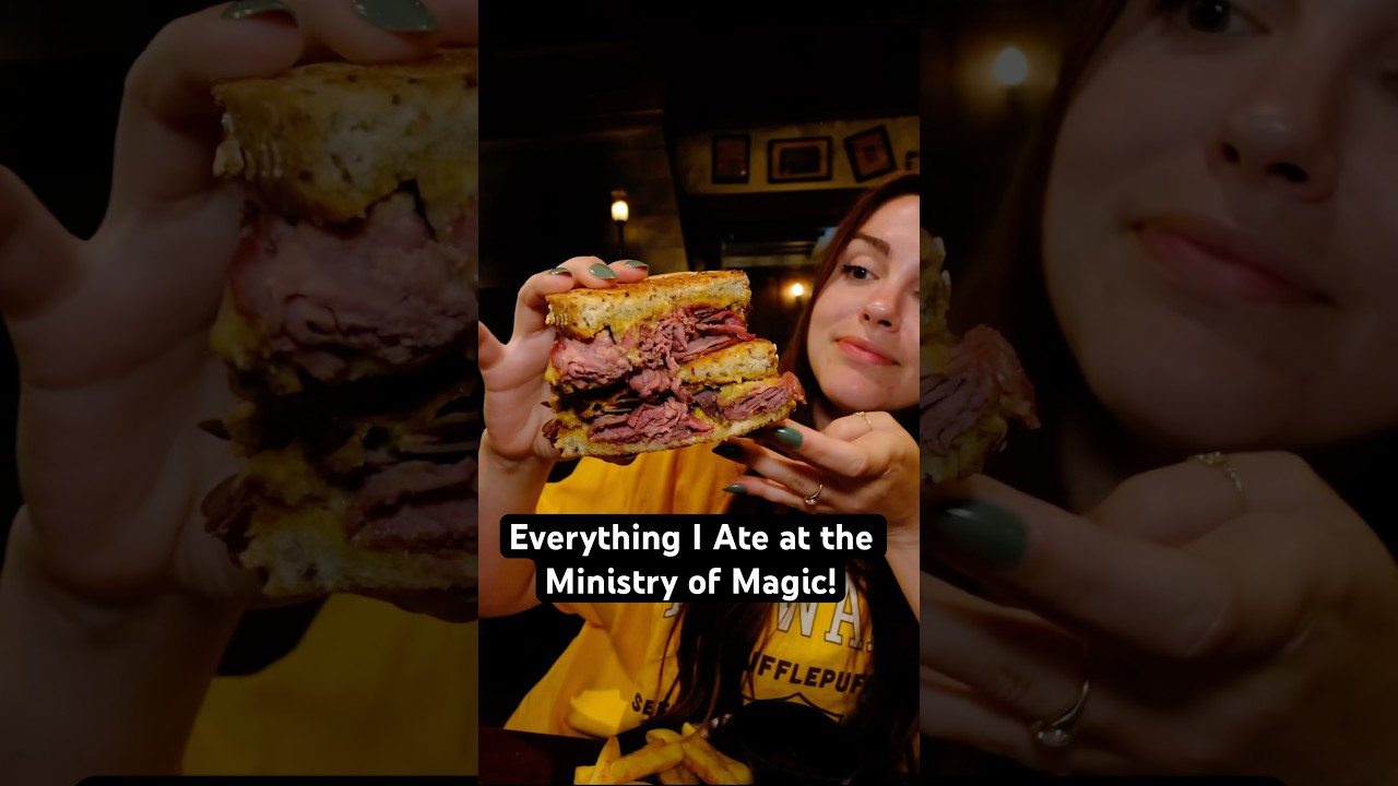 Everything I ate at the ministry of magic! #foodie #epicuniverse #shorts #harrypotter #themepark