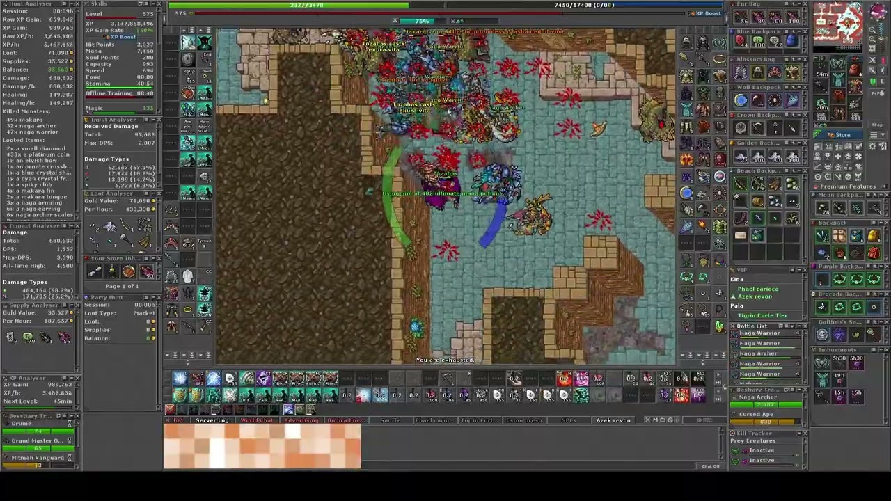 TIBIA MS 550 + (575) - Temple of the Moon Goddess (Naga e Makara) - 4.5kk RAW