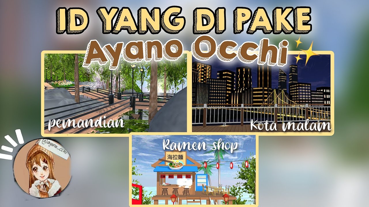 BAGI-BAGI ID YANG DI PAKE AYANO CCHI !!✨|| Sakura School Simulator