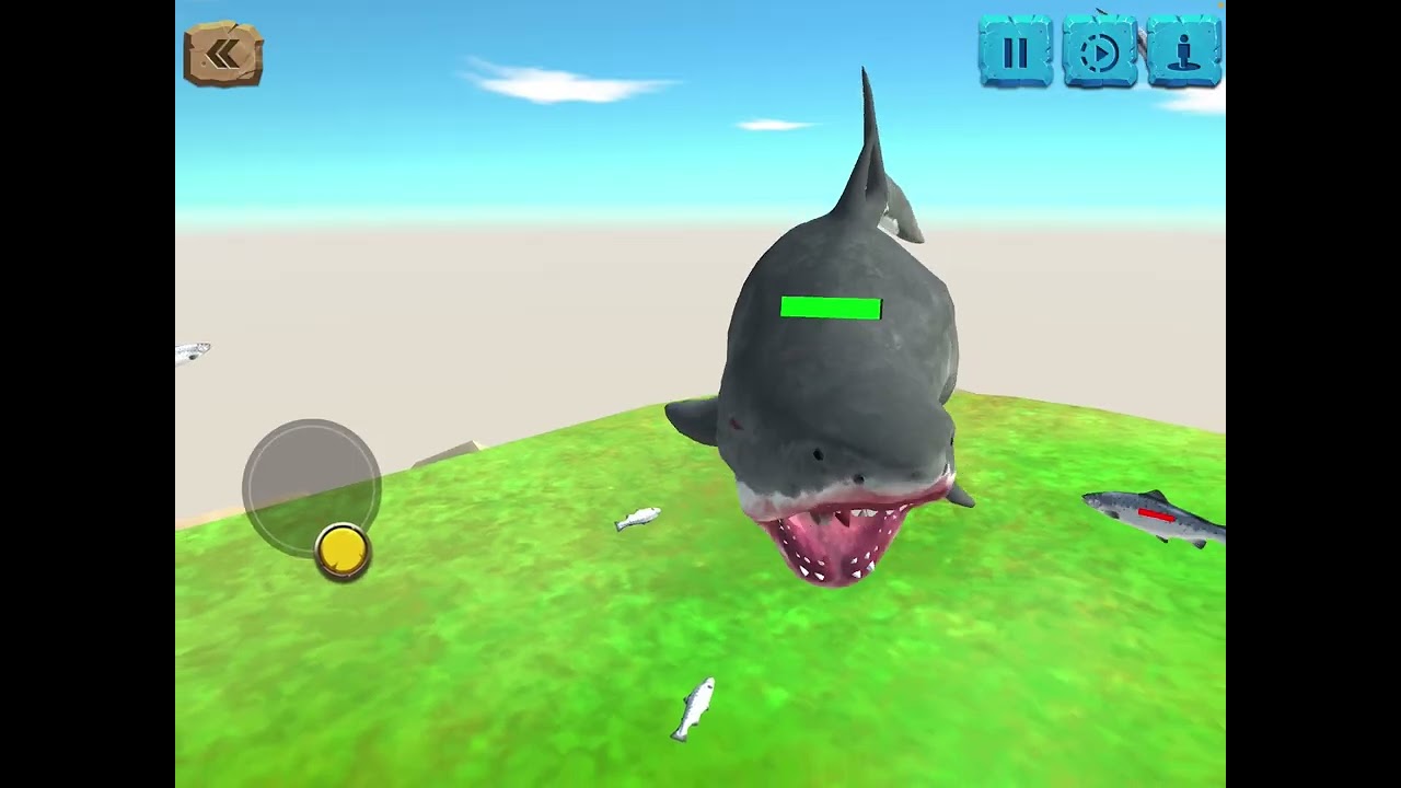 Fighting a mutant megalodon versus 21 salmon