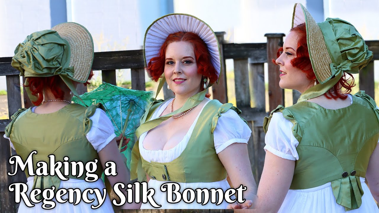 Making a Regency Silk Bonnet from a Straw Hat