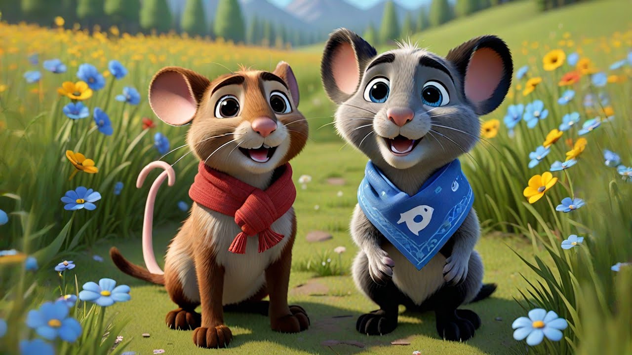 Five Squeaky Mice Run Round and Round | Energetic Song for Kids | Nursery Rhymes and Baby Songs