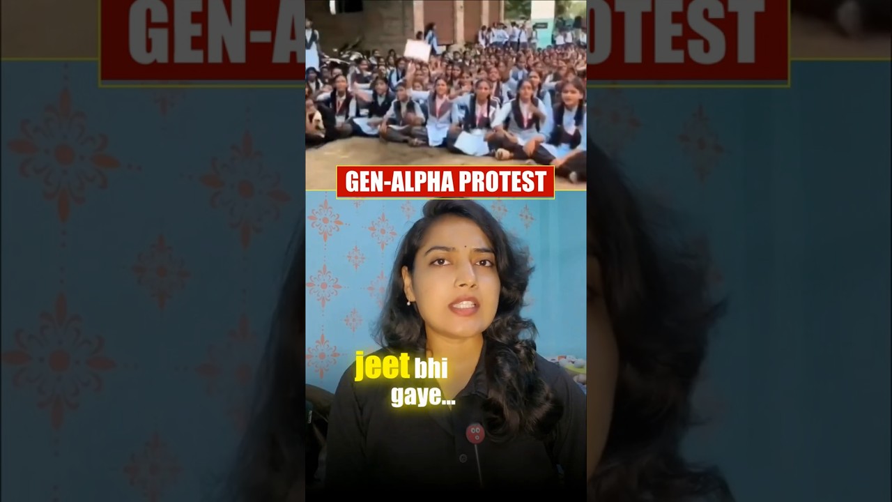 Gen-Alpha Protest: Kids Demanded Better Schools & Won! 🇮🇳 #shorts #uttarpradesh #genalpha #upnews