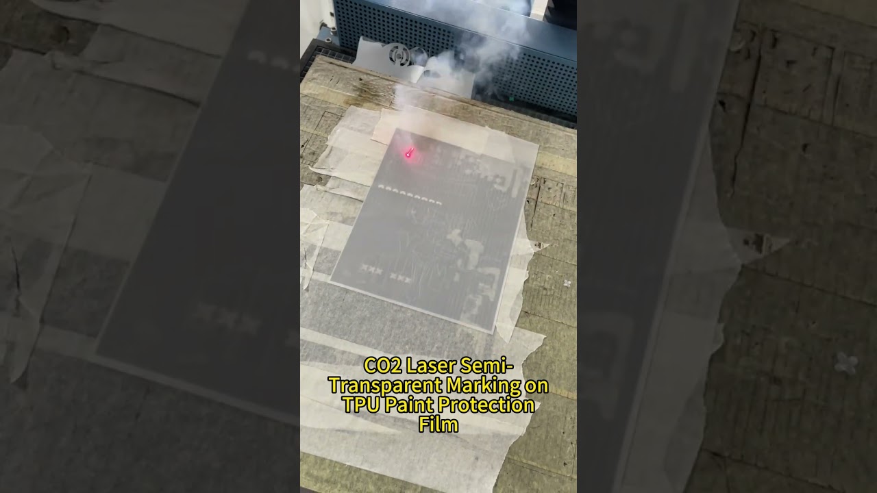 CO2 Laser Semi-Transparent Marking on TPU Paint Protection Film – Lansu Laser