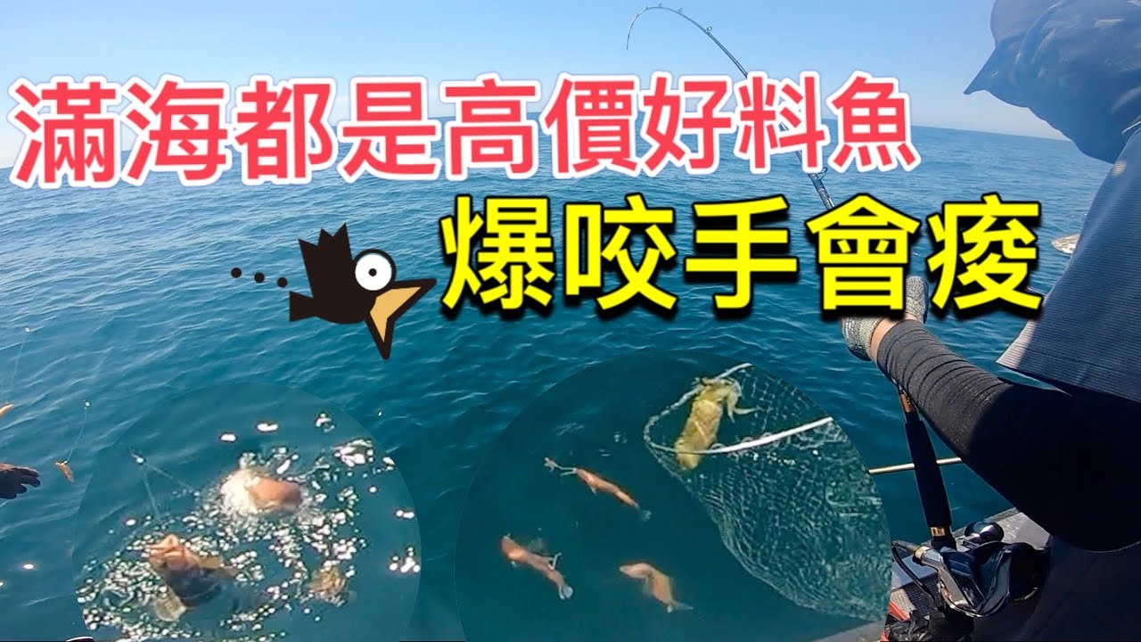 爆咬爽片！這裏滿海都是好料底棲魚，新手第一次去就釣了21公斤！！拉到手會酸！#赫馬士#敲底船釣#澎湖七美