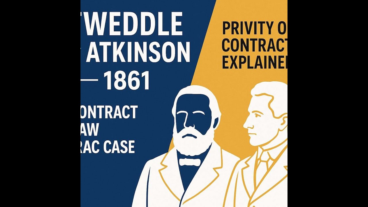 Tweddle versus Atkinson 1861 | Privity of Contract Explained | Contract Law IRAC Case
