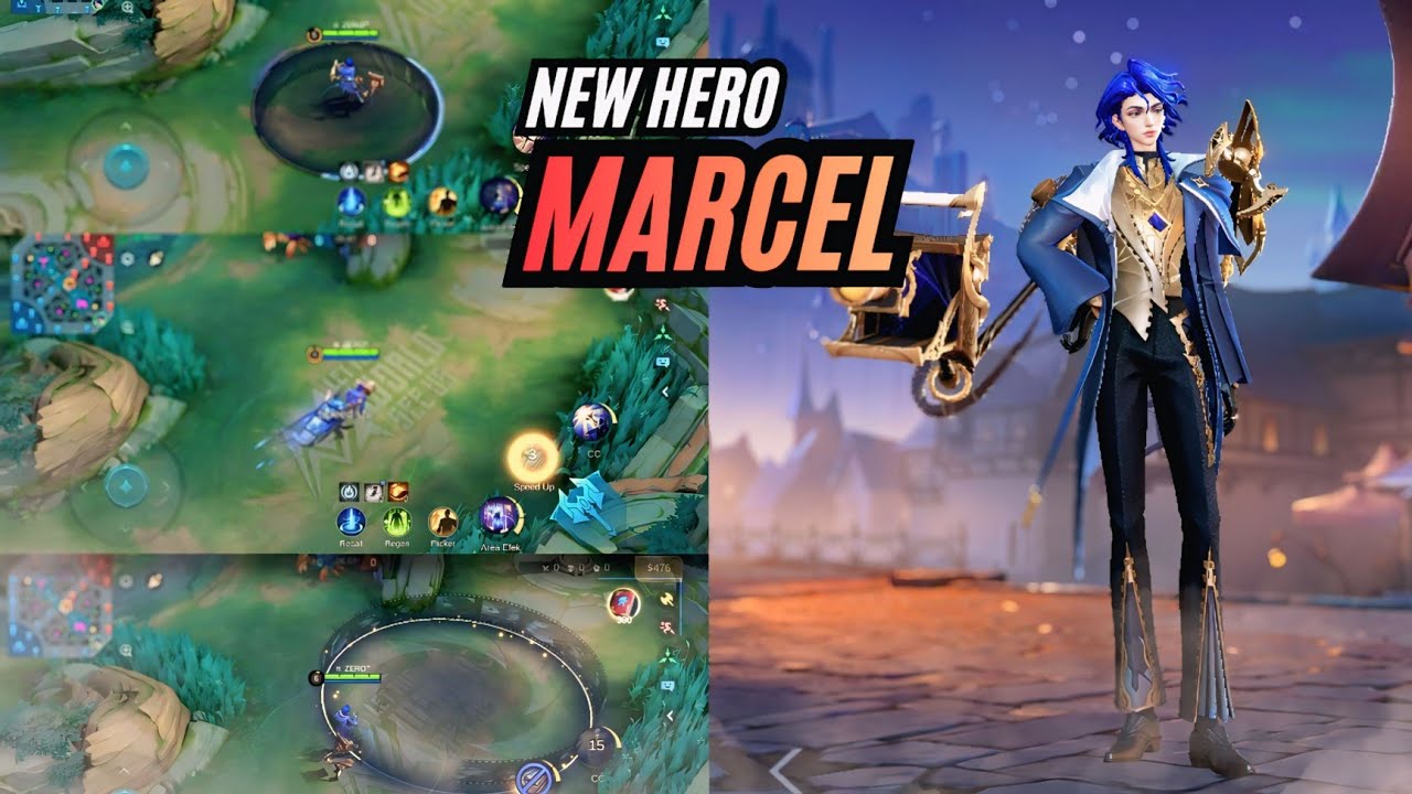 NEW HERO MARCEL, SKILL NYA BISA BIKIN MUSUH NGGAK BISA GERAK-MOBILE LEGENDS