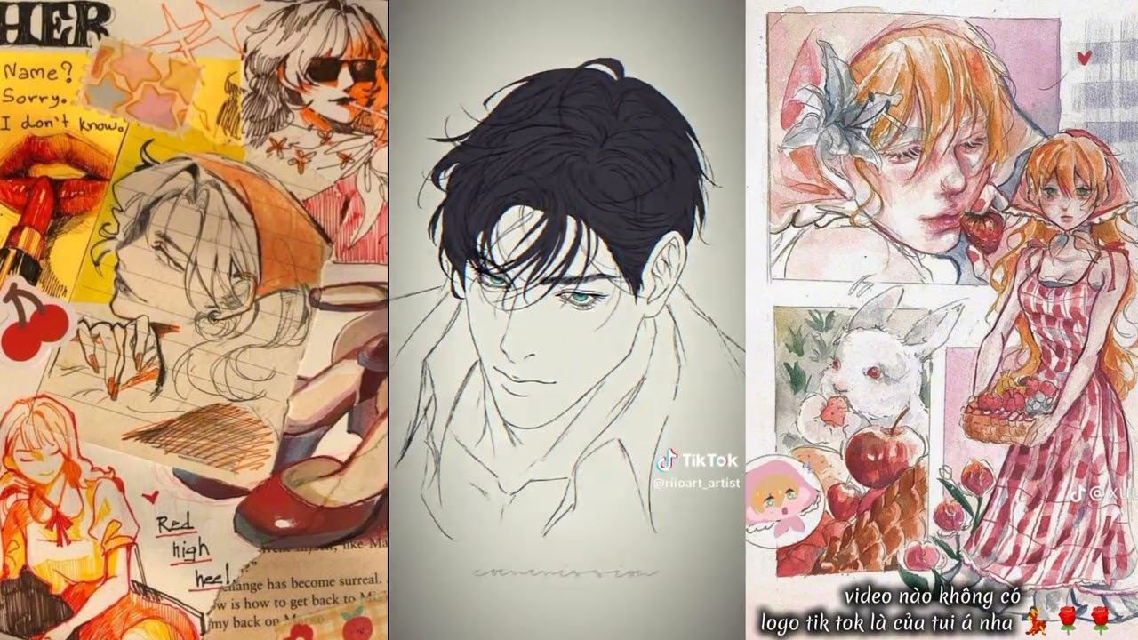 -//Tổng hợp//-🌞✨🌹 tranh vẽ của các artis đại thần trên tik tok🙊👀💦🍋🖌️🎨😋🔥🔥