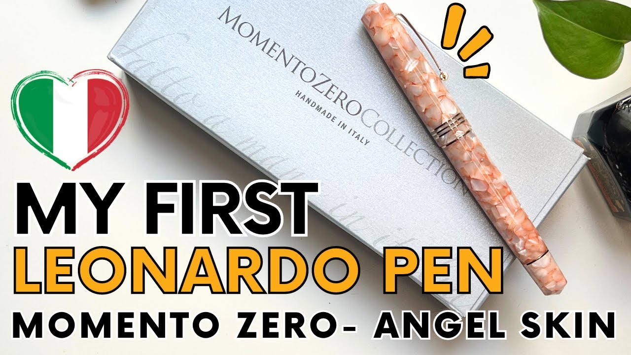 *ੈ✩‧₊ 🖋️ 🇮🇹 NEW PEN DAY! LEONARDO MOMENTO ZERO - ANGEL SKIN🌷✨My #birthday pen! #unboxing #penreview