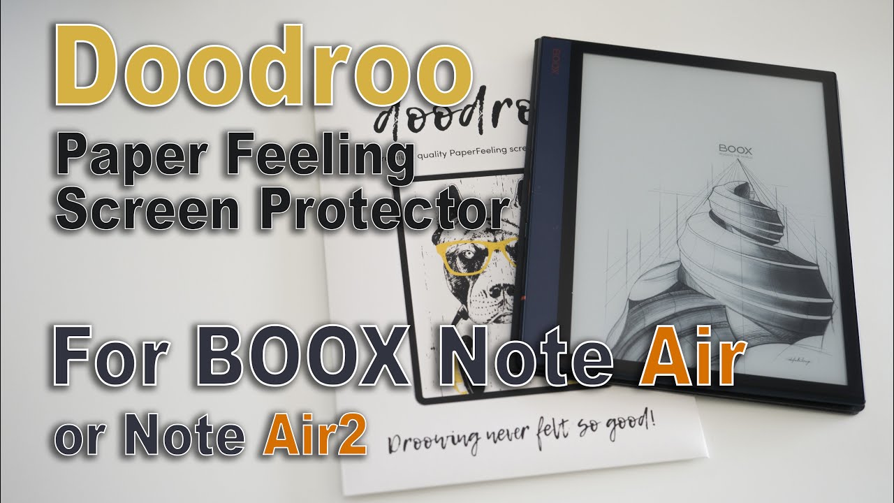 Doodroo Paper Feeling screen protector for BOOX Note Air (and Note Air2)