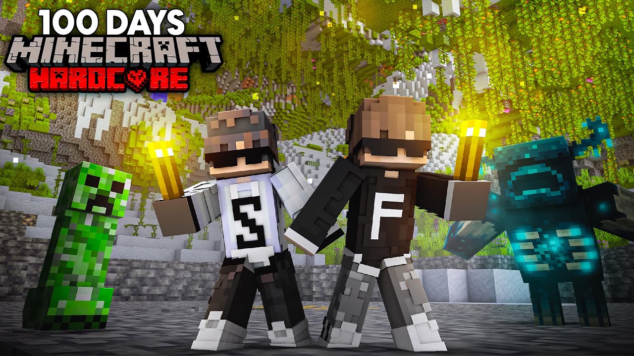 We Survived 100 Days UNDERGROUND in Minecraft Hardcore...