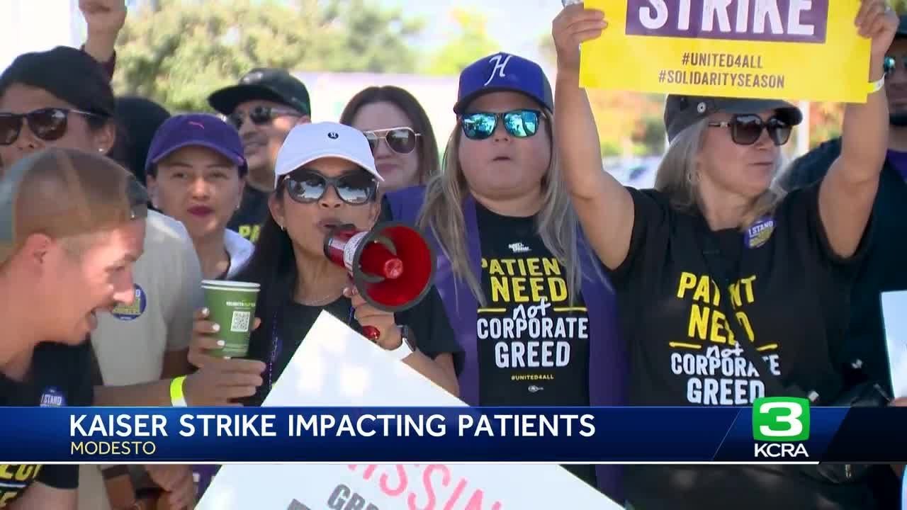 A look at Day 2 of the Kaiser Permanente strike in California