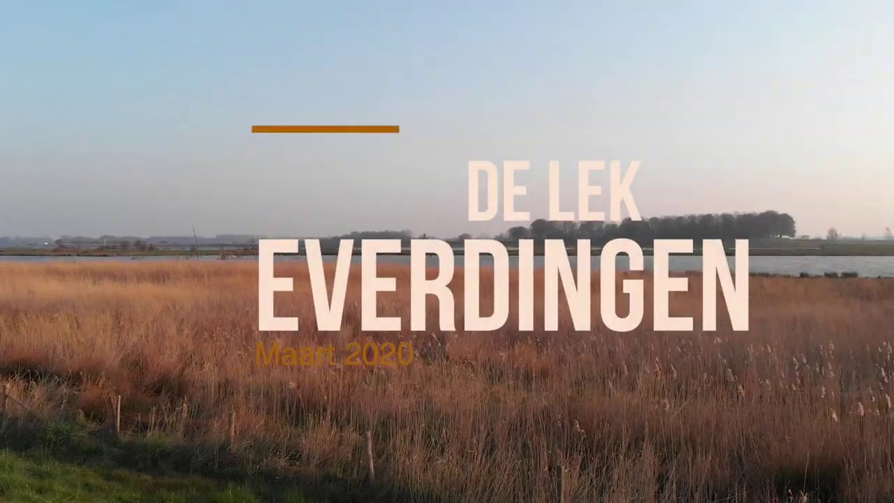 Drone filmt rivier De Lek en het ' Werk aan het Spoel' maart 2020
