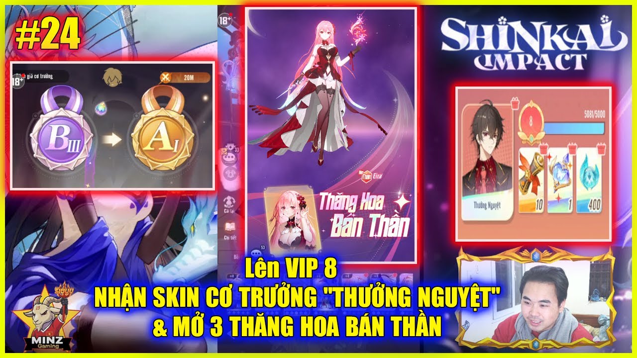 🔥 SHINKAI IMPACT #24: Lên VIP 8 - NHẬN SKIN CƠ TRƯỞNG 