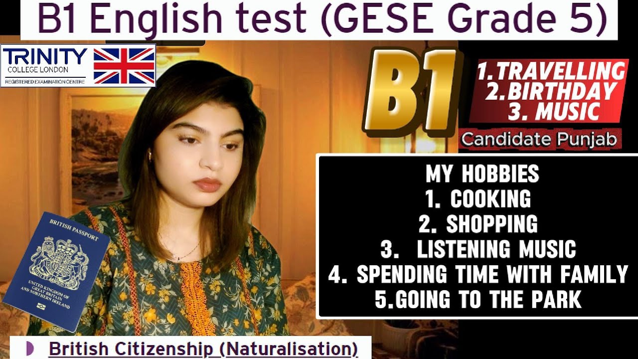 Тест по английскому языку B1 (GESE, 5 класс) | Британское гражданство SELT | Тринити-колледж Лонд...