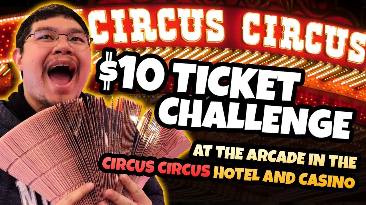 $10 Ticket Challenge at the Circus Circus Arcade in the Circus Circus Hotel in Las Vegas!