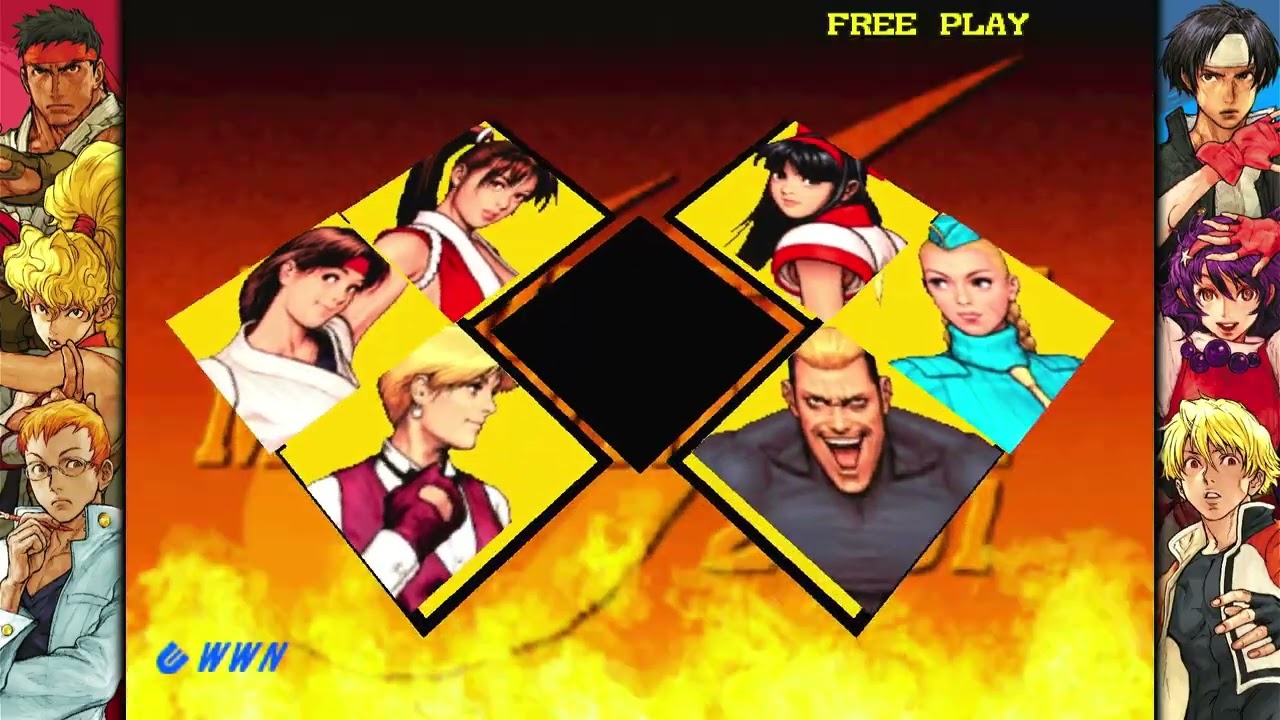 Capcom VS SNK 2: Mark Of The Millennium 2001 - Mai, Yuri, King Playthrough (Arcade Mode)