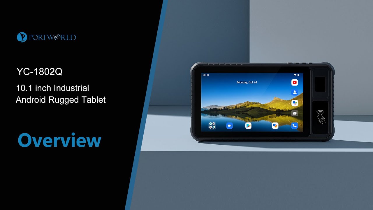 YC-1802Q – 10.1-Inch Industrial Android Rugged Tablet with NFC | Portworld(Sunworld)