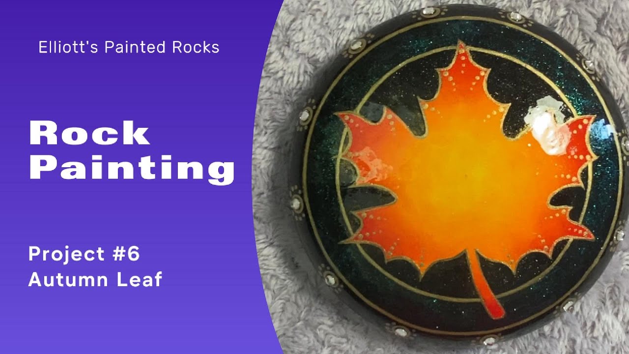 Autumn Leaf Rock Painting Tutorial