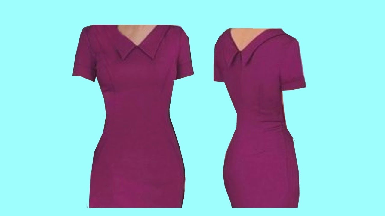 Aula #327: DIY - MODELANDO VESTIDO COM GOLA BOBA FRENTE E COSTA