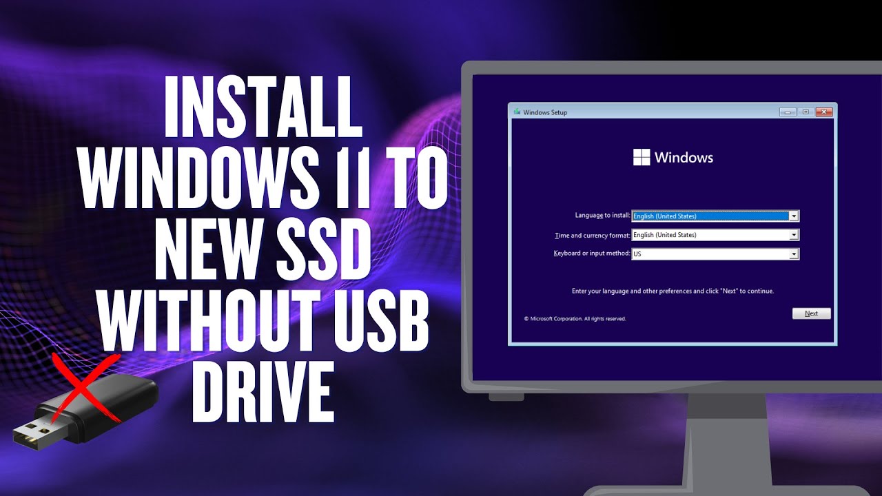 Установка Windows 11 на новый SSD без USB-накопителя