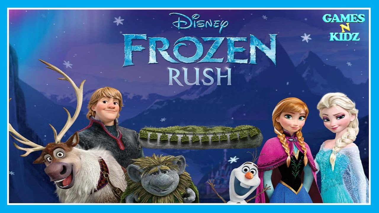 Disney Frozen Rush - Elsa, Anna, Olaf & Kristoff Runner Game - Disney Games For Kids
