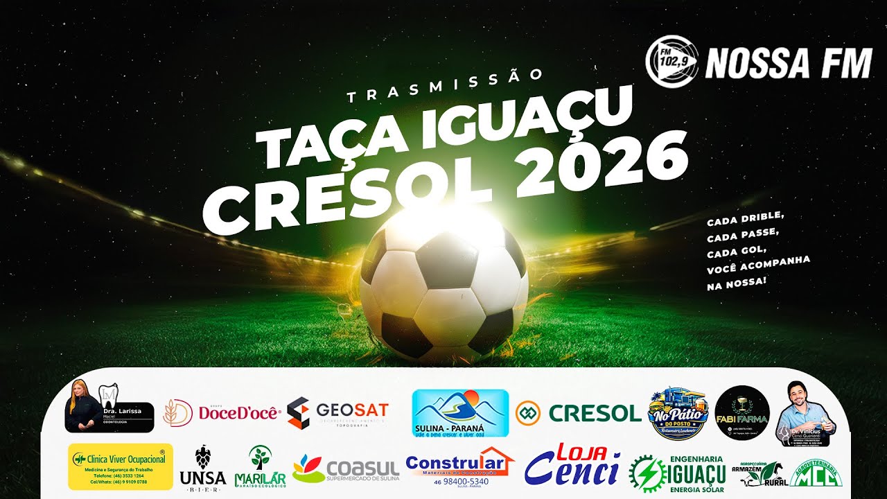 🔴 AO VIVO | 33ª Taça Iguaçu Cresol 2026 | SEMIFINAL: Chopinzinho x Dois Vizinhos
