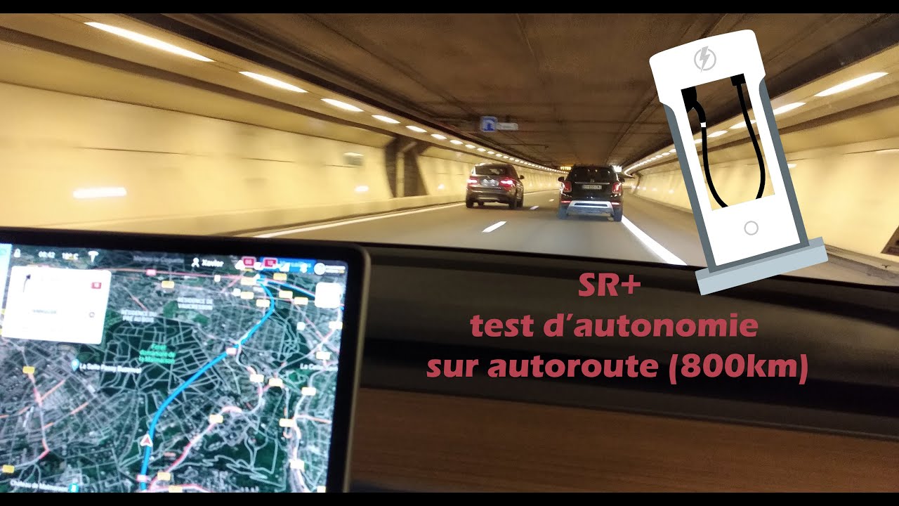 Tesla model 3 SR+  : Test de l'autonomie sur autoroute (800km).