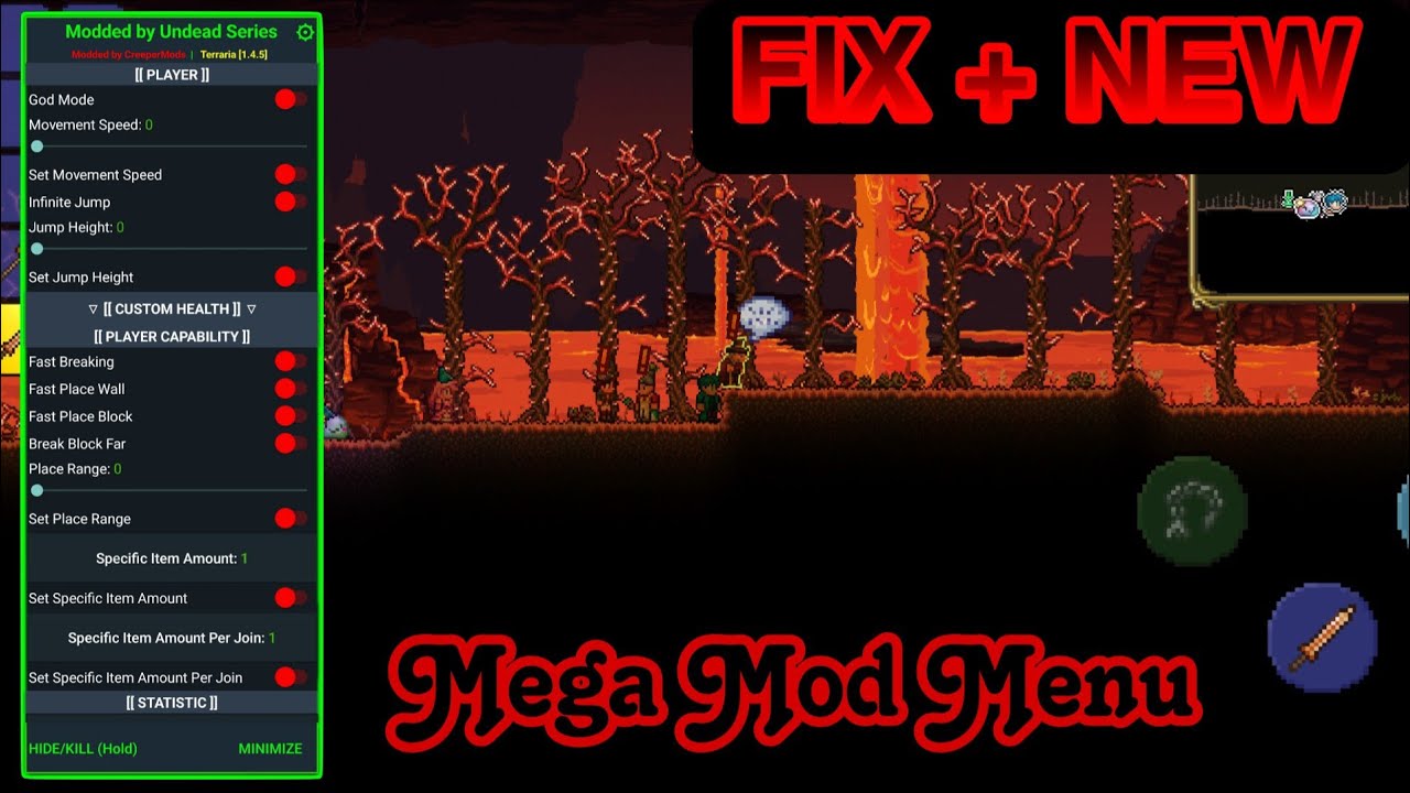 Terraria - 1.4.5 (FIX + NEW FEATURES) | Mega Mod Menu #139