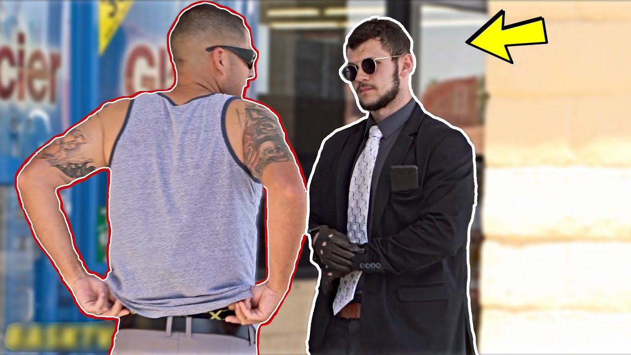 Russian Hitman Staring At People Prank!