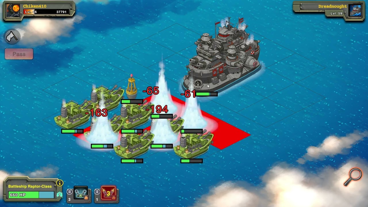 Battle Nations Level 59 Dreadnought w/o Nano Units