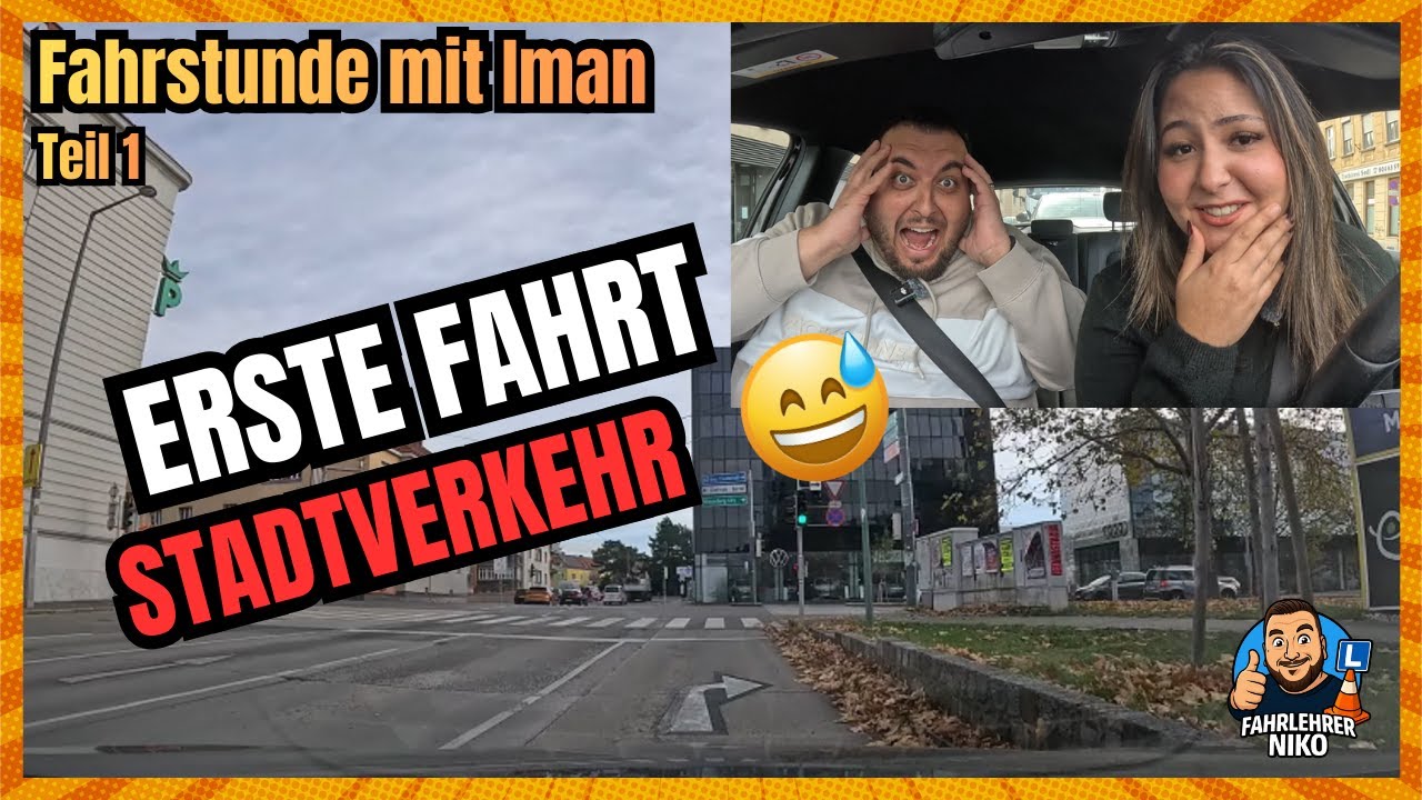😅 Erste Fahrt im Stadtverkehr | Teil 1 &ndash; Fahrstunde mit Iman 🚗💨