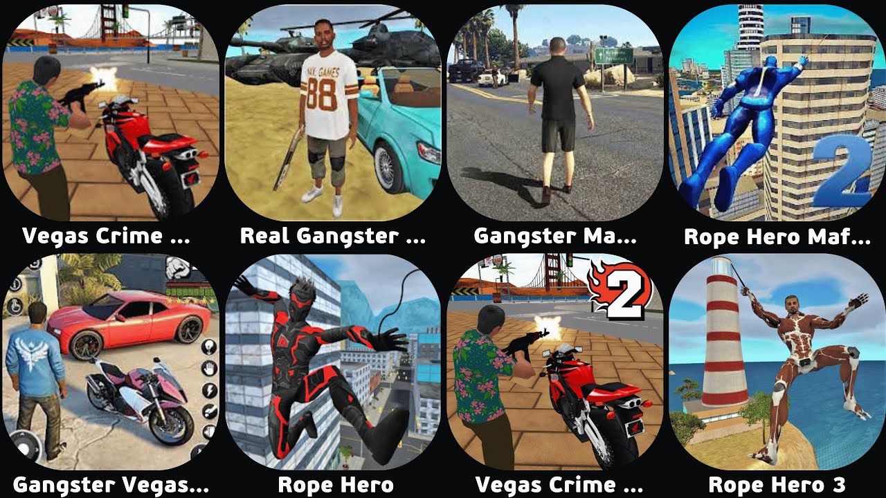 Vegas Crime Simulator,Real Gangster Crime,Gangster Vegas Crime City Game,Rope Hero Mafia City Wars