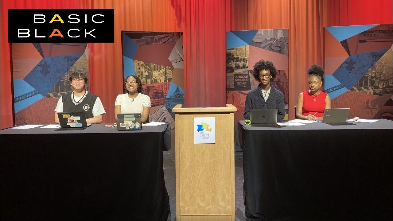 Boston Debate League inside GBH studios for Basic Black