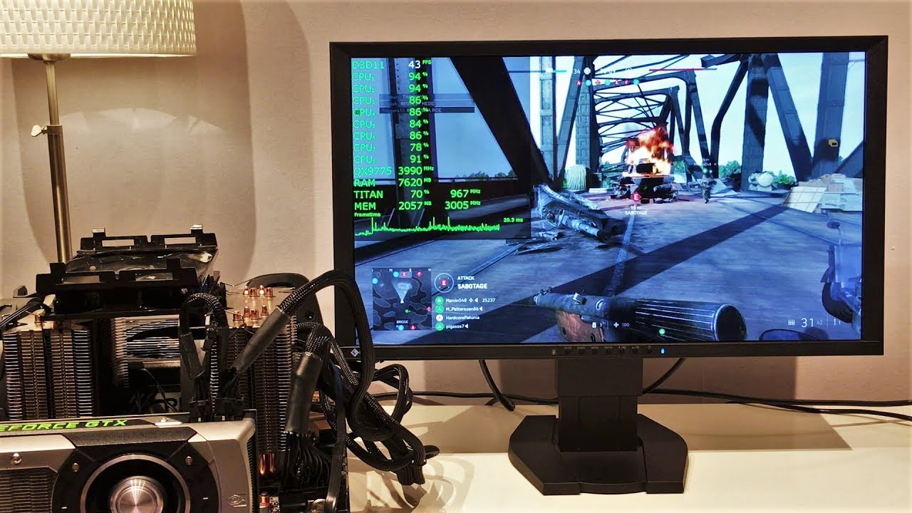 Battlefield V 64 Player on Skulltrail dual 4GHz Core 2 Quad QX9775