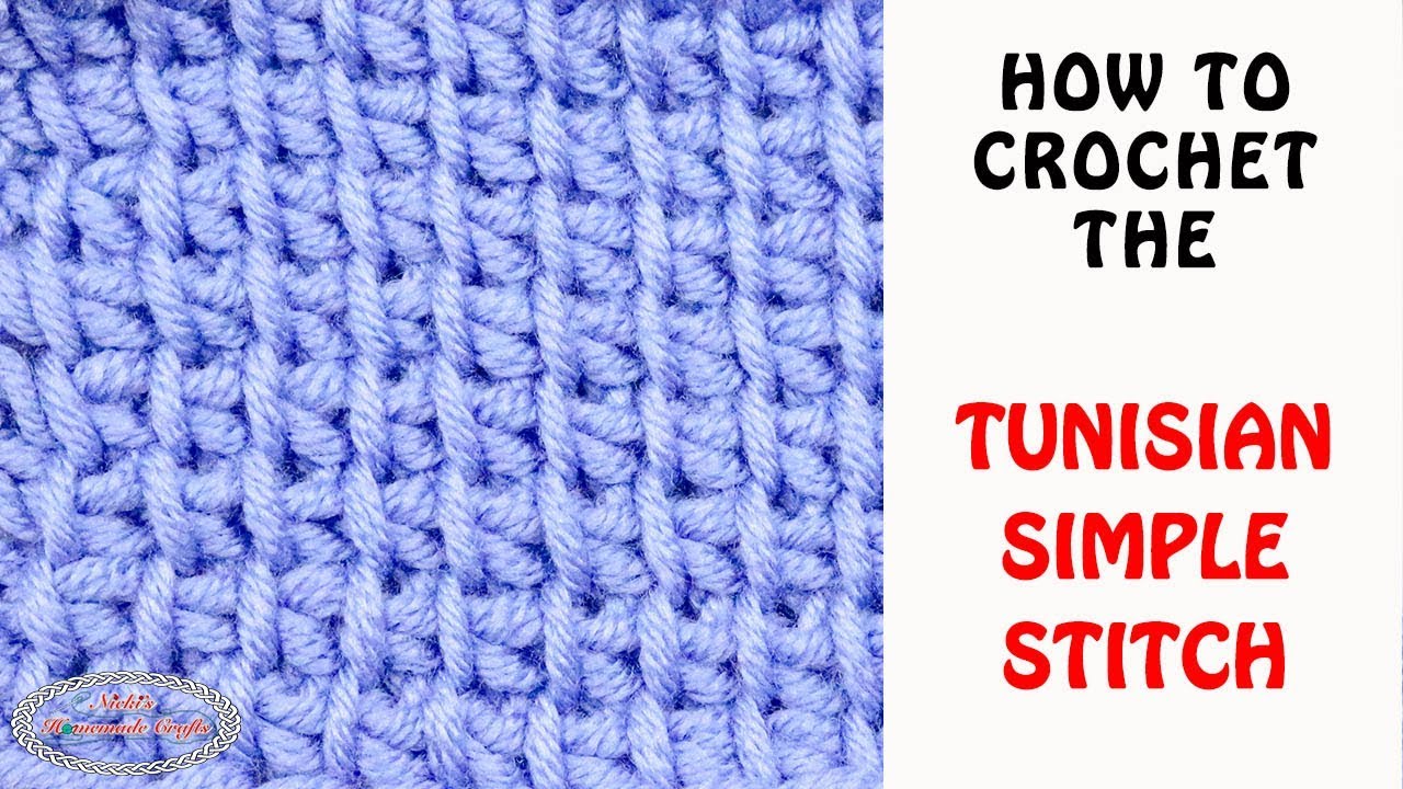 How to Crochet the Tunisian Simple Stitch (including increases and decreases)