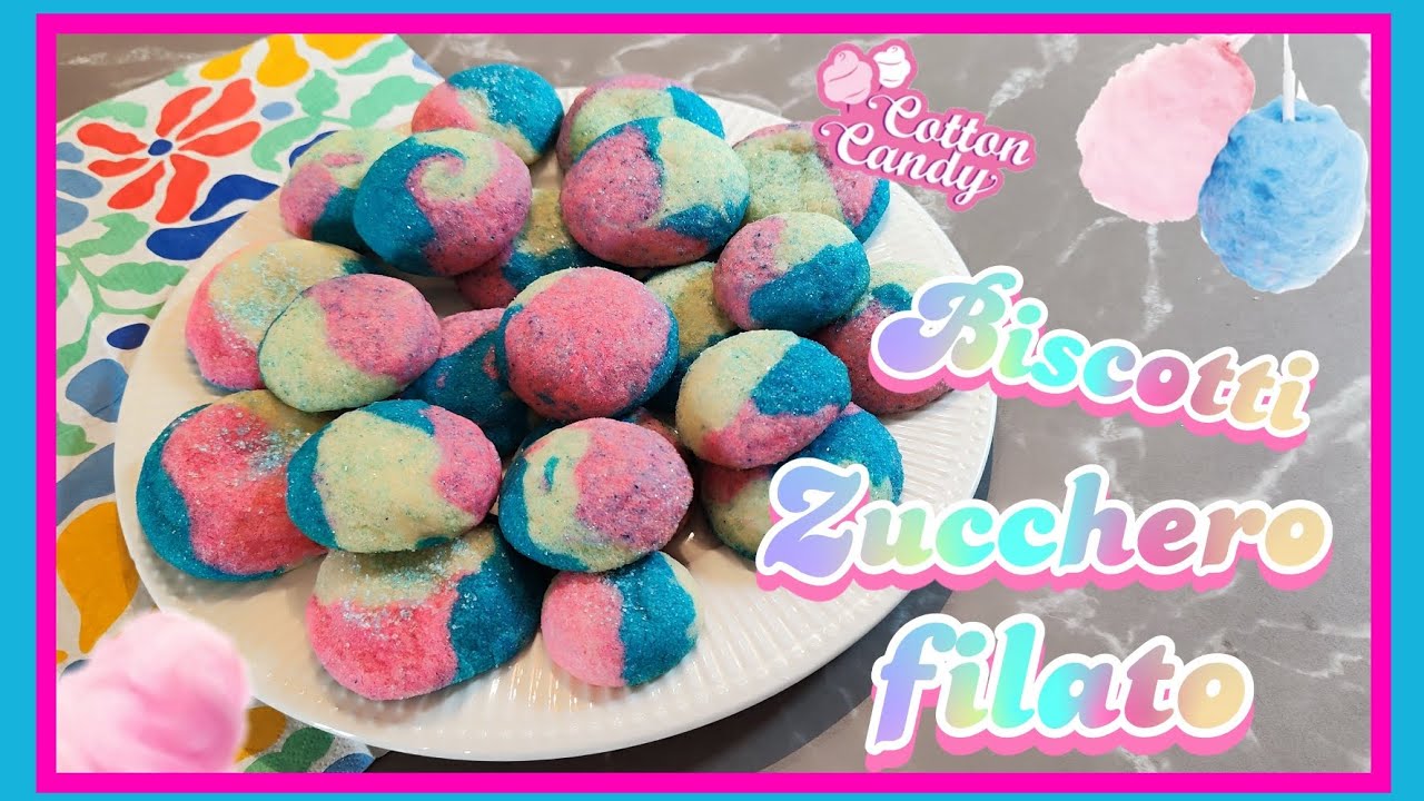 Biscotti Zucchero Filato 💕Cotton Candy Biscuits  💕 Facilissimi da fare ! #food #yummy #candy